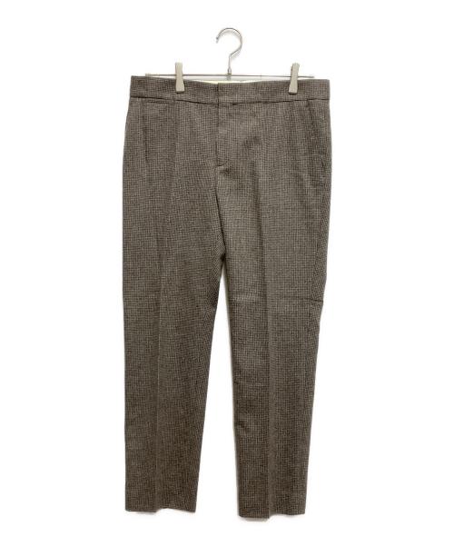 DRAWER（ドゥロワー）DRAWER (ドゥロワー) チェックスリムパンツ ベージュ サイズ:40の古着・服飾アイテム