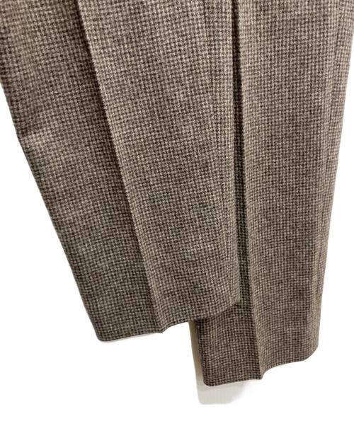 DRAWER（ドゥロワー）DRAWER (ドゥロワー) チェックスリムパンツ ベージュ サイズ:40の古着・服飾アイテム