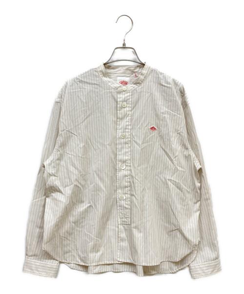DANTON（ダントン）DANTON (ダントン) SLOBE IENA (スローブ イエナ) BAND COLLAR SHIRT ベージュ サイズ:38の古着・服飾アイテム
