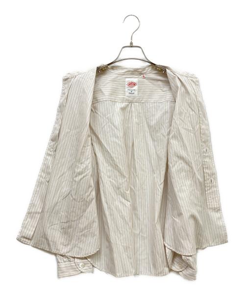 DANTON（ダントン）DANTON (ダントン) SLOBE IENA (スローブ イエナ) BAND COLLAR SHIRT ベージュ サイズ:38の古着・服飾アイテム