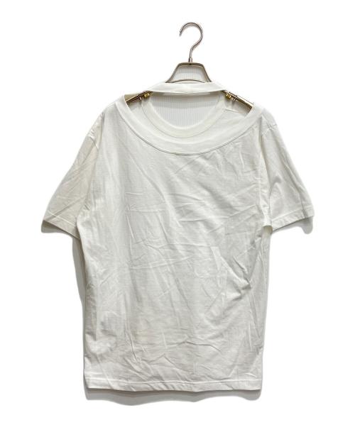 INSCRIRE（アンスクリア）INSCRIRE (アンスクリア) Raffy Gauze 2-Way Tシャツ ホワイト サイズ:Sの古着・服飾アイテム