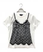 MARC JACOBSマークジェイコブス）の古着「トロンプルイユキャミTシャツ」｜ホワイト
