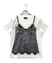 MARC JACOBS（マークジェイコブス）の古着「トロンプルイユキャミTシャツ」｜ホワイト