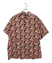 KARL HELMUT×DISNEY（カールヘルム×ディズニー）の古着「ミッキーマウス 総柄半袖シャツ」｜ピンク