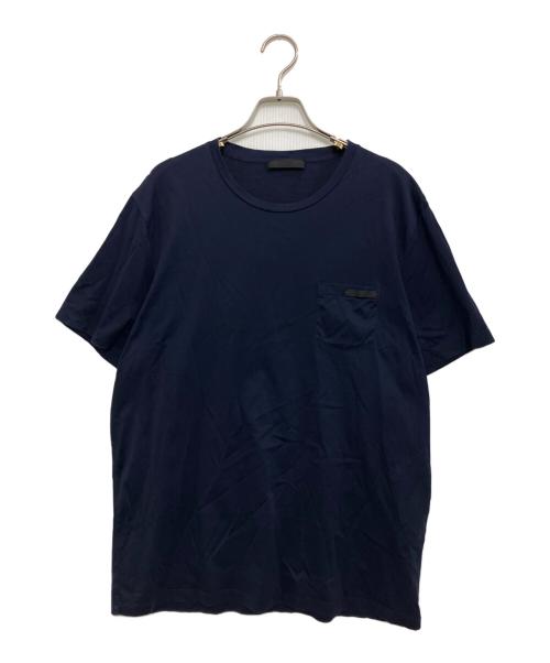 PRADA（プラダ）PRADA (プラダ) ポケットTシャツ ネイビー サイズ:XLの古着・服飾アイテム