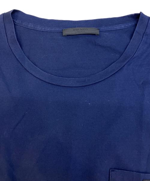 PRADA（プラダ）PRADA (プラダ) ポケットTシャツ ネイビー サイズ:XLの古着・服飾アイテム
