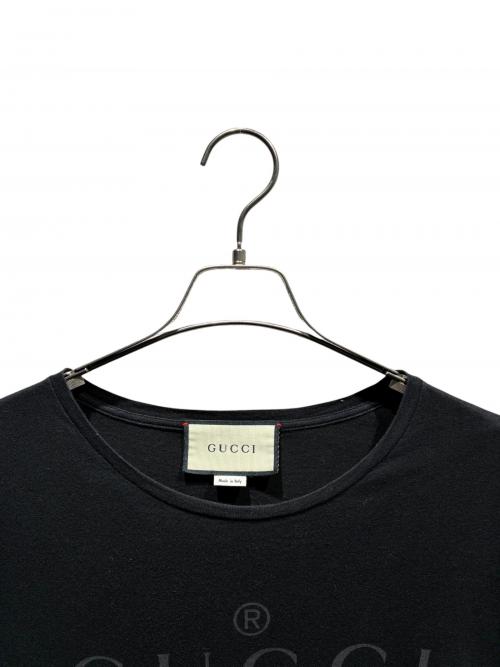 GUCCI（グッチ）GUCCI (グッチ) ロゴプリントTシャツ ブラック サイズ:XLの古着・服飾アイテム