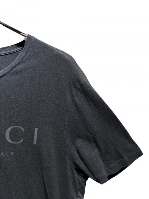 GUCCI（グッチ）GUCCI (グッチ) ロゴプリントTシャツ ブラック サイズ:XLの古着・服飾アイテム