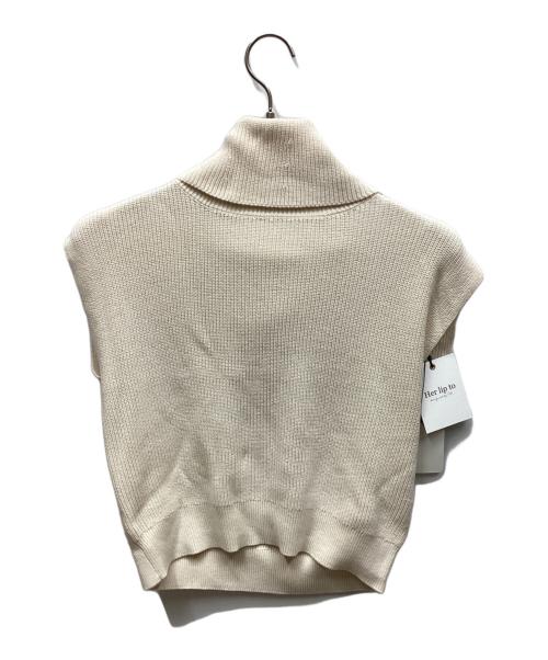 HER LIP TO（ハーリップトゥ）HER LIP TO (ハーリップトゥ) Drape Neck Sleeveless Knit アイボリー サイズ:Ｆ 未使用品の古着・服飾アイテム