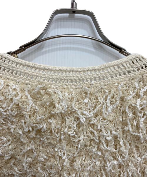 LEINWANDE（ラインヴァンド）LEINWANDE (ラインヴァンド) Tweed Fringe Top ベージュ サイズ:freeの古着・服飾アイテム