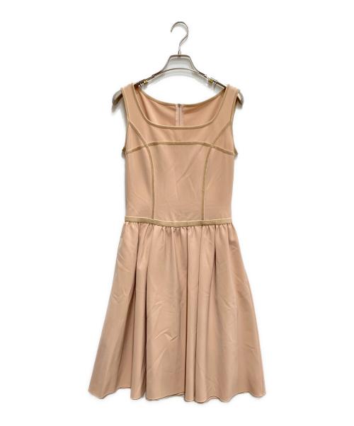 FOXEY NEWYORK（フォクシーニューヨーク）FOXEY NEWYORK (フォクシーニューヨーク) ノースリーブワンピース ピンク サイズ:38の古着・服飾アイテム