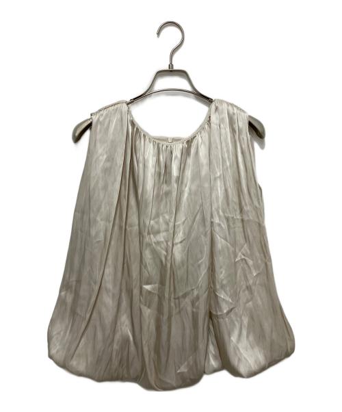 theory luxe（セオリーリュクス）theory luxe (セオリーリュクス) ドレープギャザーノースリーブブラウス アイボリー サイズ:38 未使用品の古着・服飾アイテム