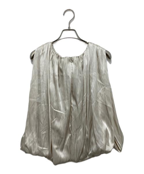 theory luxe（セオリーリュクス）theory luxe (セオリーリュクス) ドレープギャザーノースリーブブラウス アイボリー サイズ:38 未使用品の古着・服飾アイテム