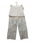 THINGS THAT MATTER（シングスザットマター）の古着「CHAOS EMBROIDERY LAYERED PANTS」｜ホワイト