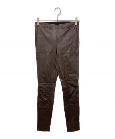 theory セオリー　ラムレザー　パンツ　30 中古・古着通販】theory (セオリー) ラムレザー パンツ ブラウン
