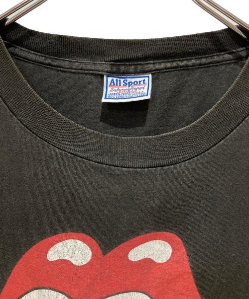 ROLLING STONES（ローリングストーンズ）ROLLING STONES (ローリングストーンズ) ALL SPORT (オールスポーツ) NOSECURITY TOUR 1999 Tee ブラック サイズ:ＸＬの古着・服飾アイテム