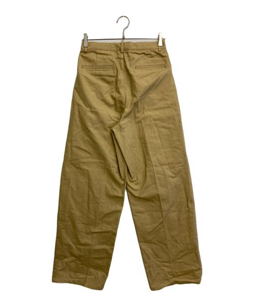 edition pourell（エディションプレル）edition pourell (エディションプレル) ビンテージコットンタックパンツ ベージュ サイズ:36の古着・服飾アイテム