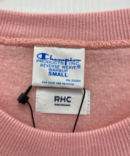 Champion REVERSE WEAVE（チャンピオン リバース ウィーブ）Champion REVERSE WEAVE (チャンピオン リバース ウィーブ) RHC Ron Herman (アールエイチシー ロンハーマン) 別注クルーネックスウェット ピンク サイズ:S 未使用品の古着・服飾アイテム