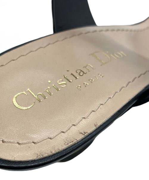 Christian Dior（クリスチャン ディオール）Christian Dior (クリスチャン ディオール) ストラップサンダル ブラック サイズ:38の古着・服飾アイテム
