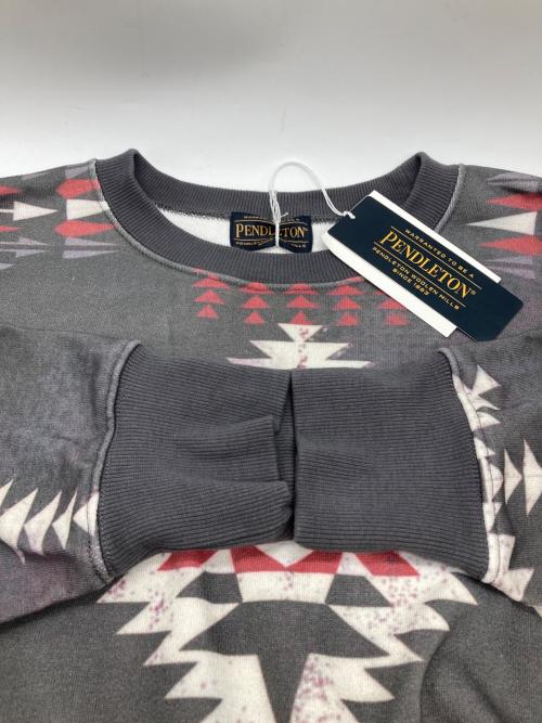 PENDLETON（ペンドルトン）PENDLETON (ペンドルトン) CONVERSE TOKYO (コンバーストウキョウ) ALLOVER PRINT SWEAT/オールオーバープリントスウェット グレー サイズ:3の古着・服飾アイテム