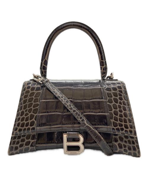 BALENCIAGA（バレンシアガ）BALENCIAGA (バレンシアガ) クロコ型押し 2WAYショルダーバッグ ブラックの古着・服飾アイテム