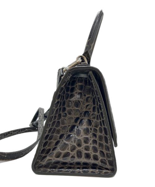 BALENCIAGA（バレンシアガ）BALENCIAGA (バレンシアガ) クロコ型押し 2WAYショルダーバッグ ブラックの古着・服飾アイテム