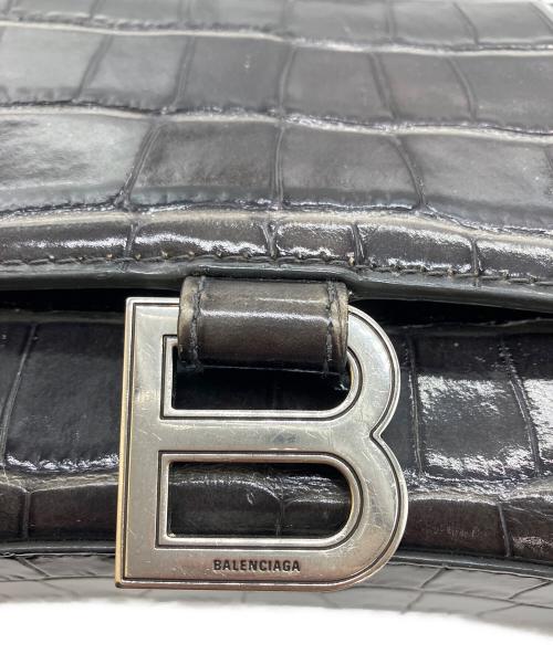 BALENCIAGA（バレンシアガ）BALENCIAGA (バレンシアガ) クロコ型押し 2WAYショルダーバッグ ブラックの古着・服飾アイテム