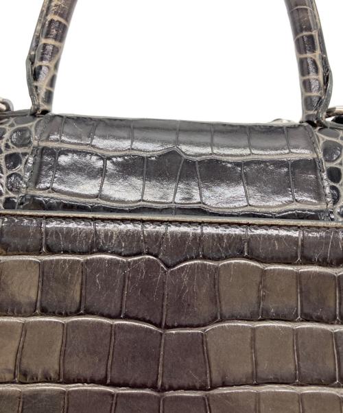 BALENCIAGA（バレンシアガ）BALENCIAGA (バレンシアガ) クロコ型押し 2WAYショルダーバッグ ブラックの古着・服飾アイテム