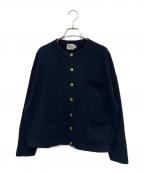 Traditional Weatherwearトラディショナルウェザーウェア）の古着「金釦カーディガン」｜ネイビー