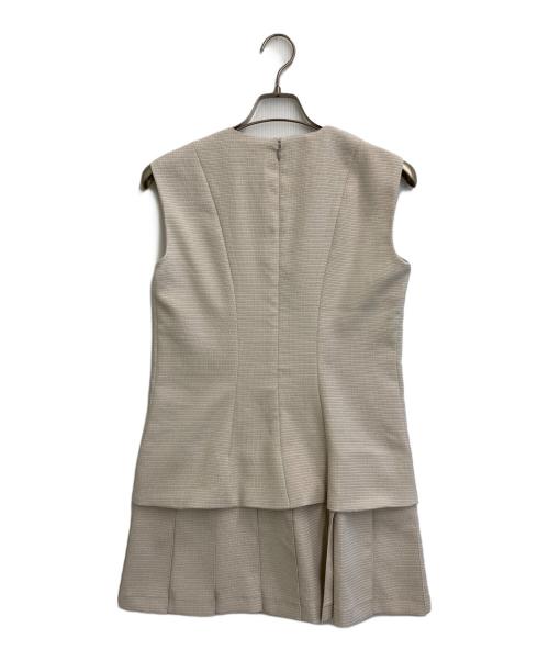HER LIP TO（ハーリップトゥ）HER LIP TO (ハーリップトゥ) Tweed Pleated Mini Dress アイボリー サイズ:SIZE S 未使用品の古着・服飾アイテム