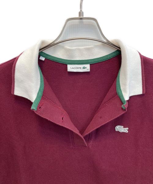 LACOSTE（ラコステ）LACOSTE (ラコステ) リラックスシルエットクレリックポロドレス ボルドー サイズ:SIZE 34の古着・服飾アイテム