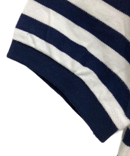 POLO RALPH LAUREN（ポロ・ラルフローレン）POLO RALPH LAUREN (ポロ・ラルフローレン) striped cotton mesh polo shirt ブラック サイズ:Lの古着・服飾アイテム