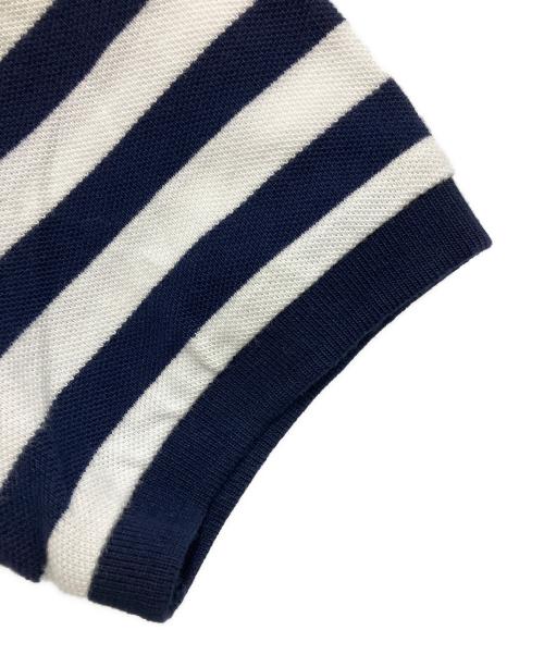 POLO RALPH LAUREN（ポロ・ラルフローレン）POLO RALPH LAUREN (ポロ・ラルフローレン) striped cotton mesh polo shirt ブラック サイズ:Lの古着・服飾アイテム
