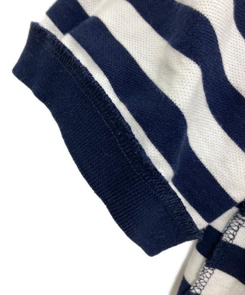 POLO RALPH LAUREN（ポロ・ラルフローレン）POLO RALPH LAUREN (ポロ・ラルフローレン) striped cotton mesh polo shirt ブラック サイズ:Lの古着・服飾アイテム