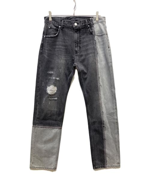 1691（イチロクキューイチ）1691 (イチロクキューイチ) ASYMMETRICAL STRAIGHT ブラック サイズ:4の古着・服飾アイテム