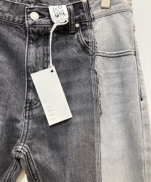 1691（イチロクキューイチ）1691 (イチロクキューイチ) ASYMMETRICAL STRAIGHT ブラック サイズ:4の古着・服飾アイテム