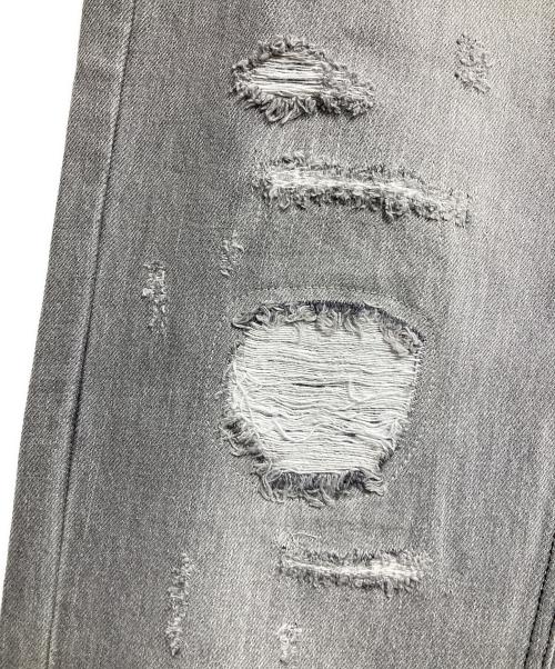 1691（イチロクキューイチ）1691 (イチロクキューイチ) 非対称ストレートパンツ/ASYMMETRICAL STRAIGHT　PANTS ブラック サイズ:4の古着・服飾アイテム