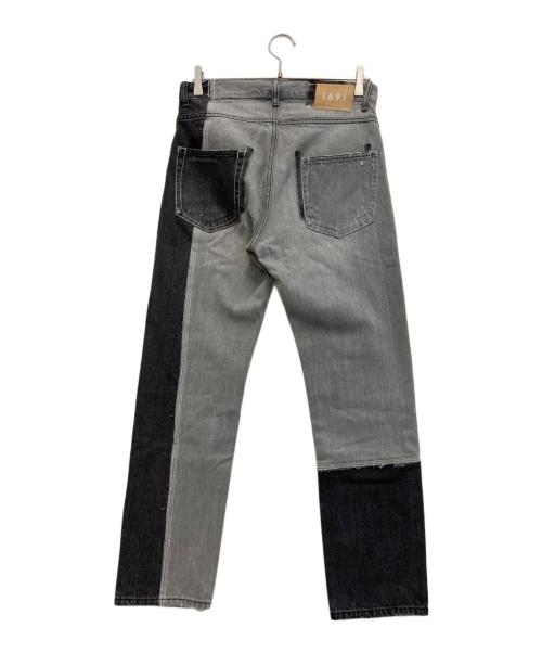 1691（イチロクキューイチ）1691 (イチロクキューイチ) 25SS ASYMMETRICAL STRAIGHT ブラック サイズ:3の古着・服飾アイテム