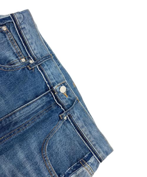 1691（イチロクキューイチ）1691 (イチロクキューイチ) Twisted 3D Sarouel Denim インディゴ サイズ:4の古着・服飾アイテム