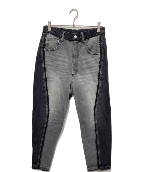1691（イチロクキューイチ）1691 (イチロクキューイチ) Twisted 3D Sarouel Denim/ツイスト3D ブラック サイズ:3 未使用品の古着・服飾アイテム