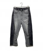 1691イチロクキューイチ）の古着「Twisted 3D Sarouel Denim」｜ブラック