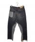 1691 (イチロクキューイチ) Twisted 3D Sarouel Denim ブラック サイズ:4：11000円