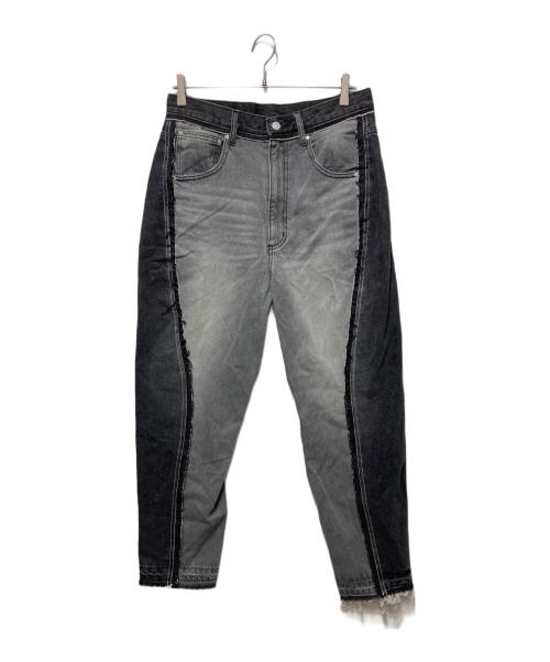 1691（イチロクキューイチ）1691 (イチロクキューイチ) Twisted 3D Sarouel Denim ブラック サイズ:４の古着・服飾アイテム