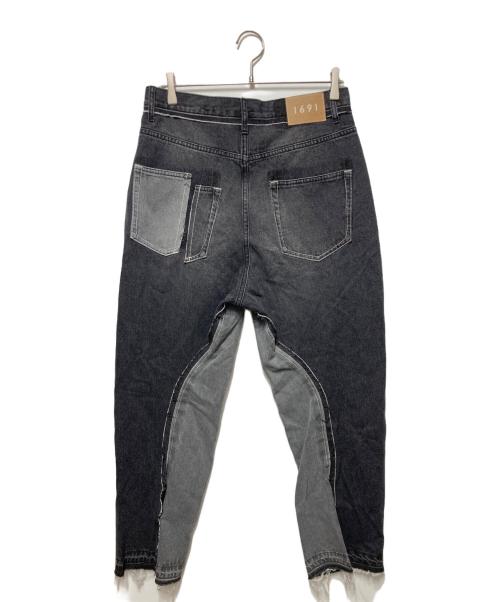 1691（イチロクキューイチ）1691 (イチロクキューイチ) Twisted 3D Sarouel Denim ブラック サイズ:４の古着・服飾アイテム