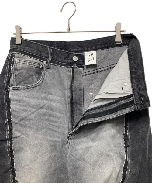 1691（イチロクキューイチ）1691 (イチロクキューイチ) Twisted 3D Sarouel Denim ブラック サイズ:４の古着・服飾アイテム