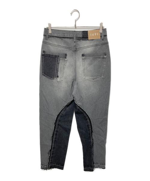 1691（イチロクキューイチ）1691 (イチロクキューイチ) Twisted 3D Sarouel Denim ブラック サイズ:3の古着・服飾アイテム