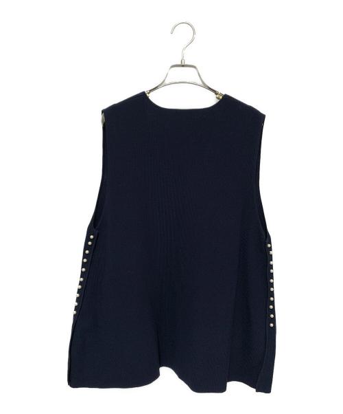 BALLSEY（ボールジィ）BALLSEY (ボールジィ) パールコンビ Vネックベスト ネイビー サイズ:Sの古着・服飾アイテム