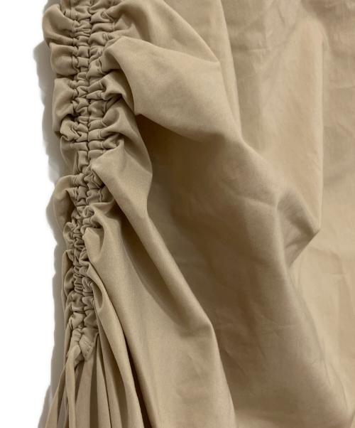 Curensology（カレンソロジー）Curensology (カレンソロジー) Gathered Drape Skirt ベージュ サイズ:FREE 未使用品の古着・服飾アイテム