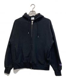 Champion REVERSE WEAVE（チャンピオン リバース ウィーブ）の古着「ジップパーカー」｜ブラック