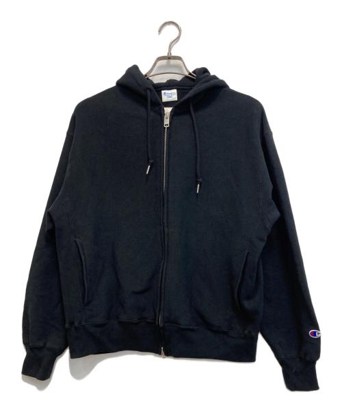 Champion REVERSE WEAVE（チャンピオン リバース ウィーブ）Champion REVERSE WEAVE (チャンピオン リバース ウィーブ) ジップパーカー ブラック サイズ:Lの古着・服飾アイテム